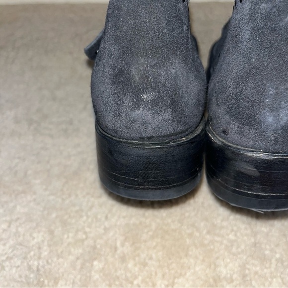 Frye Black Vicky Stud Engineer Suede Boots Size 7 - Picture 7 of 11
